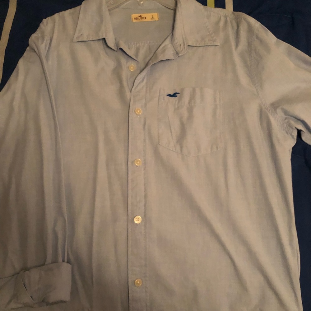 Blue Hollister Button up shirt